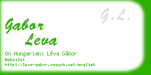 gabor leva business card